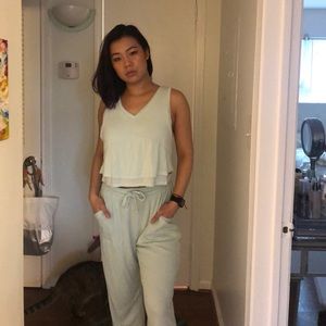 Gymshark Relaxed Crop Top Washed Green M